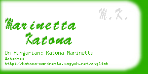 marinetta katona business card